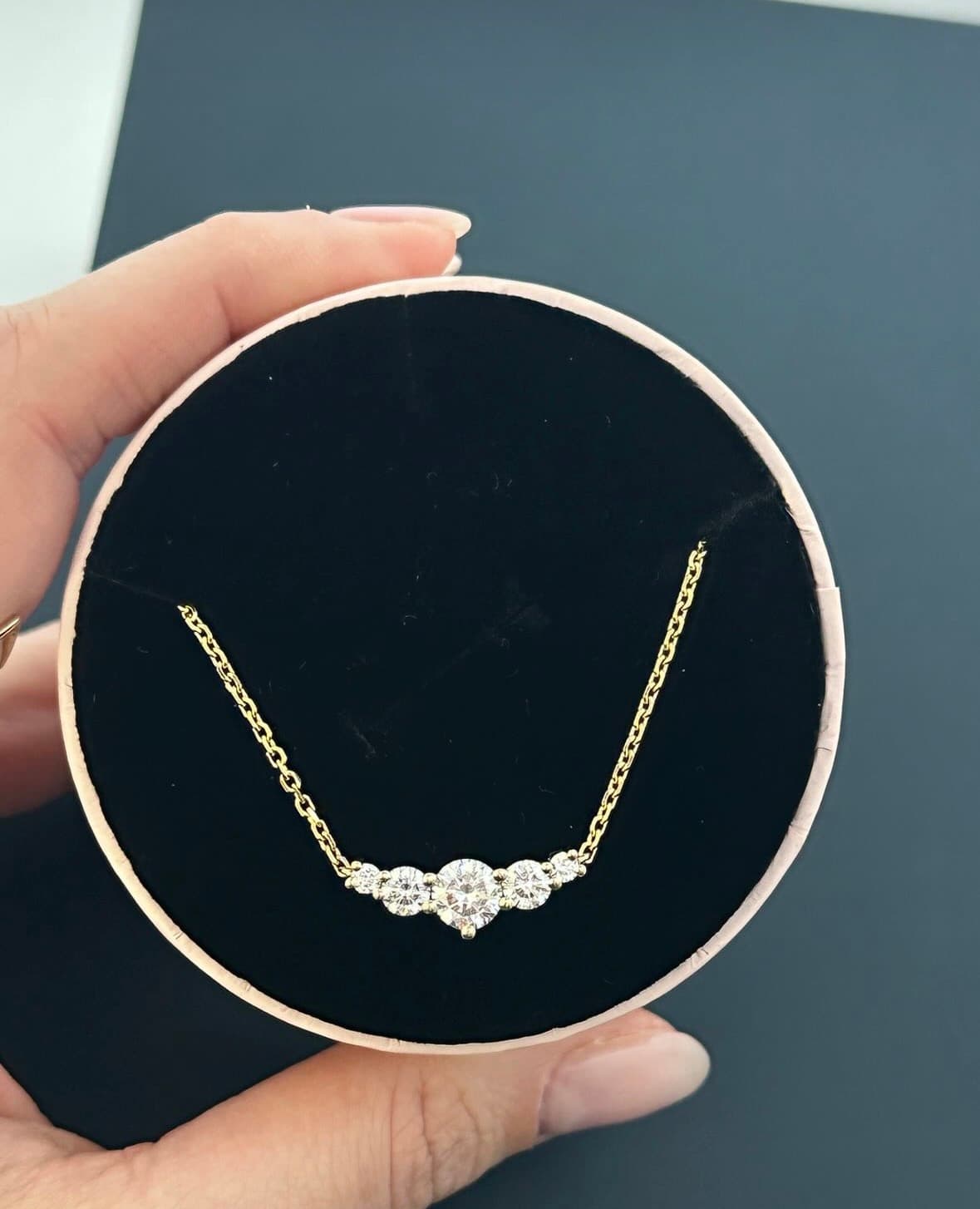 5 Stone Labgrown Diamond Pendant